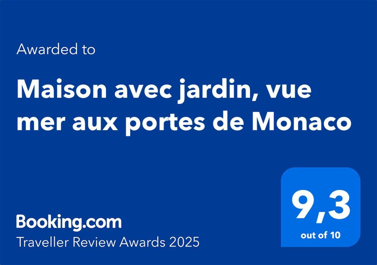 Maison Avec Jardin, Vue Mer Aux Portes De Monaco Beausoleil Esterno foto